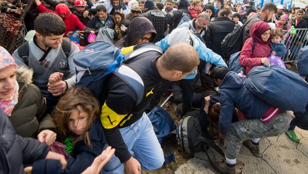Migranti iz Sirije, na Slovenačkoj granici - Sputnik Srbija