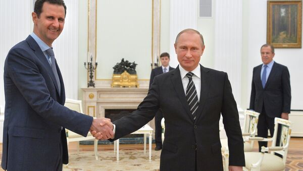 Башар Асад и Владимир Путин - Sputnik Србија