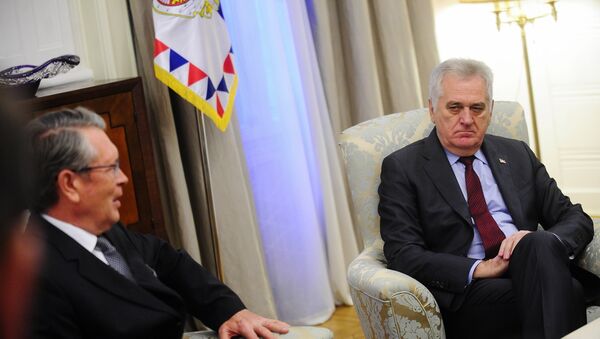 Predsednik Srbije Tomislav Nikolić i ambasador Rusije u Srbiji Aleksandar Čepurin - Sputnik Srbija