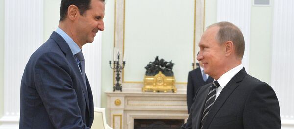 Predsednici Rusije i Sirije Vladimir Putin i Bašar el Asad Predsednici Rusije i Sirije Vladimir Putin i Bašar el Asad - Sputnik Srbija