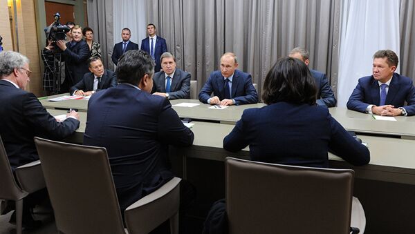 Састанак Владимира Путина са вицеканцеларом Немачке Зигмаром Габријелом - Sputnik Србија