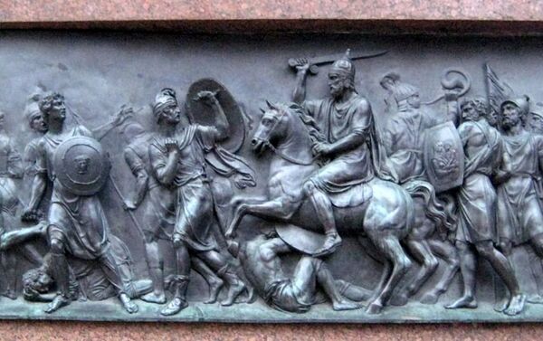 Pobeda ruske vojske nad Poljacima. Reljef sa postolja spomenika Minjinu i Požarskom - Sputnik Srbija