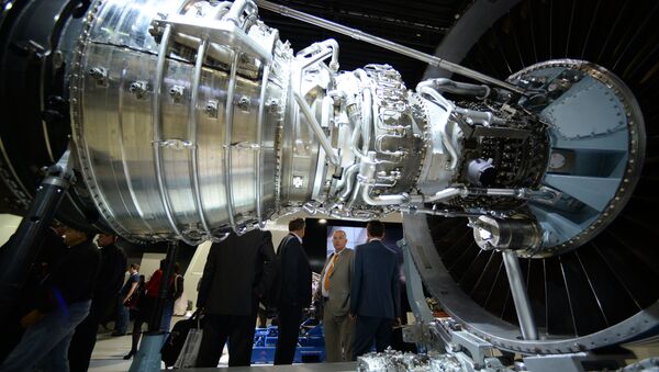 Турбомлазни мотор ПД-14 представљен на салону авијације МАКС-2013 - Sputnik Србија