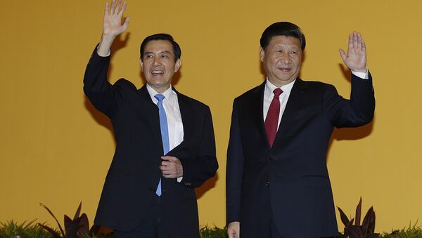 Тајвански и кинески председници Ма Јинг-јеоу и Си Ðинпинг - Sputnik Србија