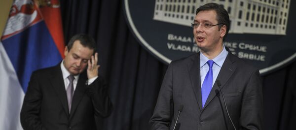 Премијер Србије Александар Вучић и први потпредседник Владе Србије и министар спољних послова Ивица Дачић - Sputnik Србија