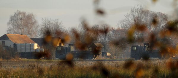 Камиони са жицом, граница Словеније и Хрватске - Sputnik Србија