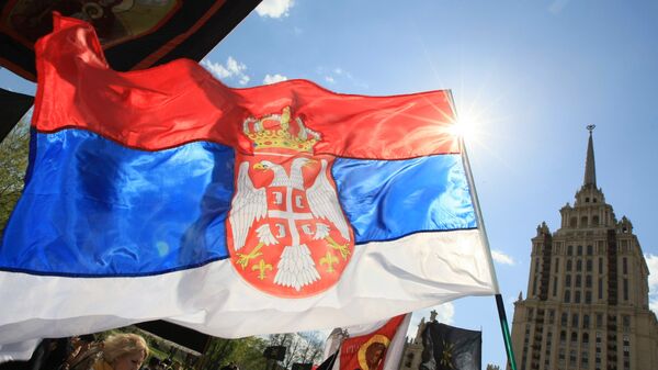 „Srpski marš“ u znak podrške teritorijalnom integritetu Srbije u Moskvi - Sputnik Srbija