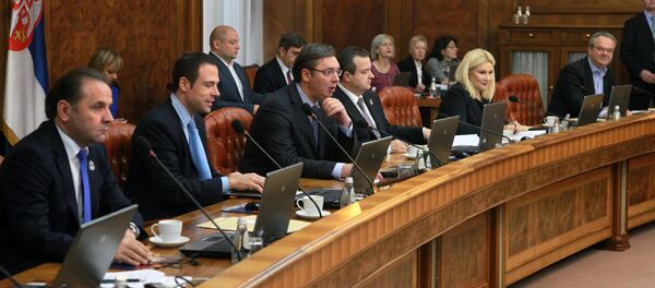 Министри на седнице Владе Србије Министри на седнице Владе Србије - Sputnik Србија