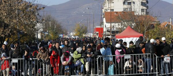 Избеглички центар у Прешеву Избеглички центар у Прешеву - Sputnik Србија