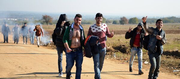 Група избеглица близу Прешева - Sputnik Србија