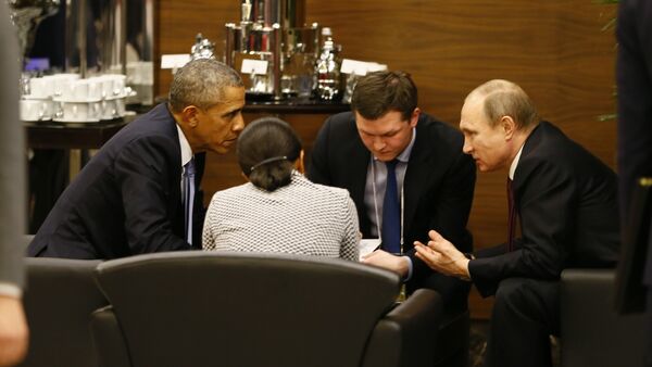 Путин и Обама на маргинама самита Г-20 у Белеку код Анталије - Sputnik Србија