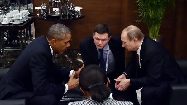 Predsednik Rusije Vladimir Putin i predsednik SAD Barak Obama na samitu G20 u Turskoj - Sputnik Srbija