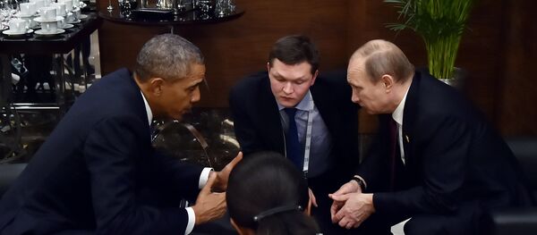 Predsednik Rusije Vladimir Putin i predsednik SAD Barak Obama na samitu G20 u Turskoj - Sputnik Srbija