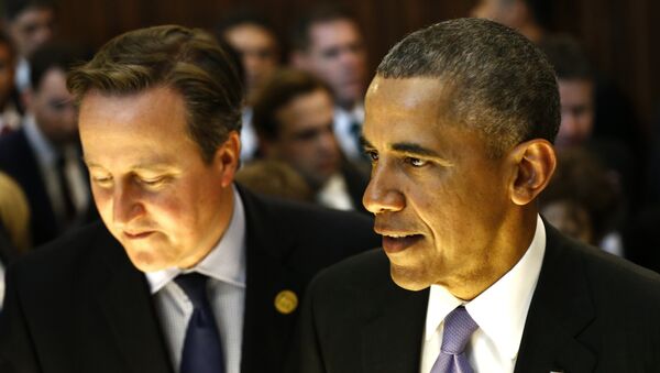 Амерички председник Барак Обама и британски премијер Дејвид Камерон на самиту Г-20 у Анталији, у Турској, 16. новембра, 2015. - Sputnik Србија