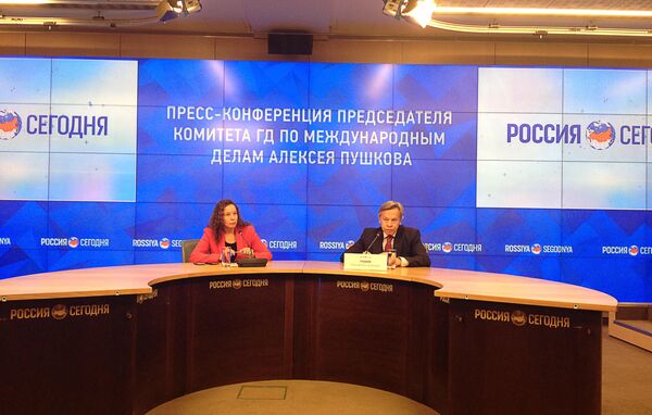 Алексеј Пушков на конференцији МИА Русија севодња - Sputnik Србија