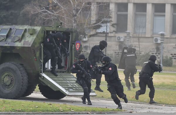 У вежби учествује више стотина припадника Батаљона за противтерористичка дејства У вежби учествује више стотина припадника Батаљона за противтерористичка дејства - Sputnik Србија