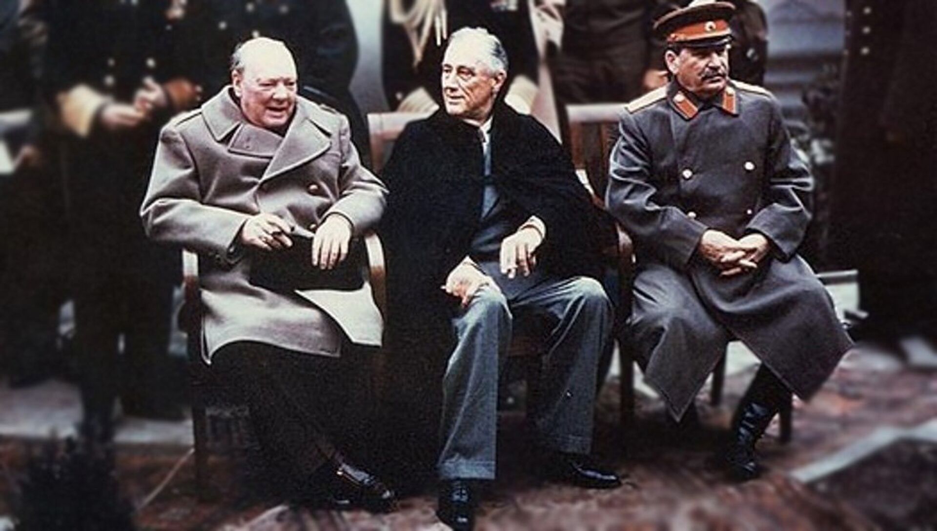 Черчил, Рузвелт, Стаљин на самиту на Јалти 1945 године - Sputnik Србија, 1920, 28.11.2022