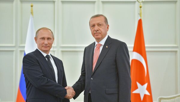 Predsednik Turske Redžep Tajip Erdogan i predsednik Rusije Vladimir Putin - Sputnik Srbija