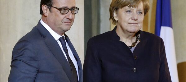 Fransoa Oland i Anglea Merkel - Sputnik Srbija