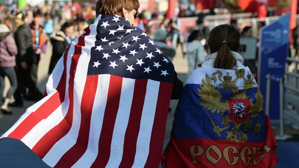Navijači Rusije i Amerike  - Sputnik Srbija