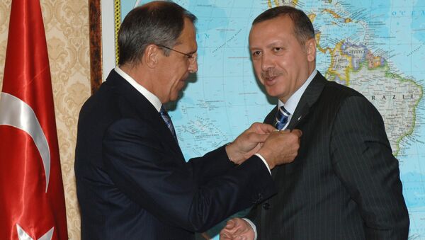 Ministar spoljnih poslova Rusije Sergej Lavrov i predsednik Turske Redžep Tajip Erdogan - Sputnik Srbija