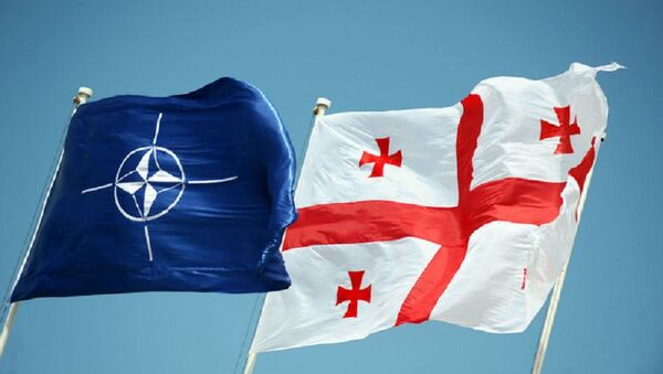 Zastave NATO-a i Gruzije - Sputnik Srbija