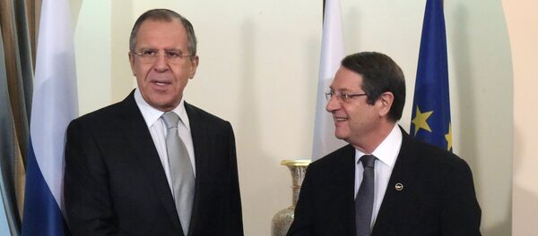 Министар иностраних послова Русије Сергеј Лавров и председник Кипра Никос Анастасиадис - Sputnik Србија