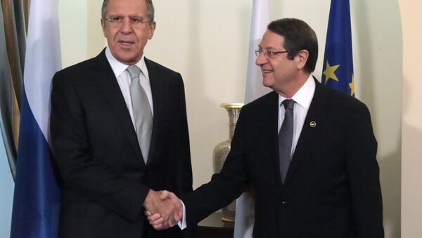 Ministar inostranih poslova Rusije Sergej Lavrov i predsednik Kipra Nikos Anastasiadis - Sputnik Srbija