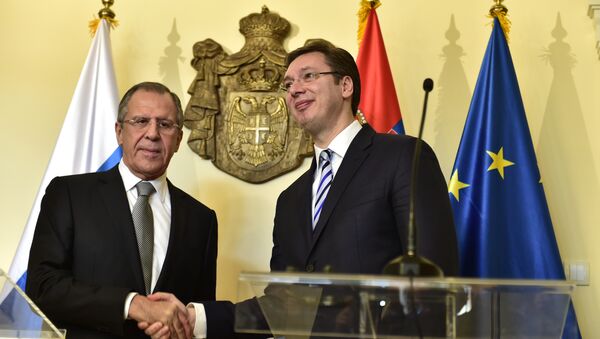 Ministar sponjnih poslova Rusije Sergej Lavrov i premijer Srbije Aleksandar Vučić - Sputnik Srbija