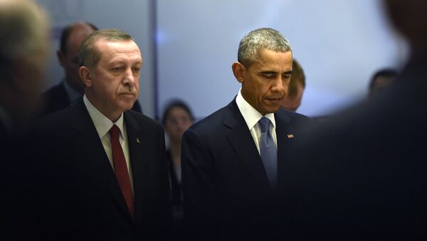 Председник САД Барак Обама и председник Турске Реџеп Тајип Ердоган - Sputnik Србија