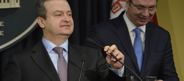 Председник владе Републике Србије Александар Вучић и министар спољних послова Србије Ивица Дачић - Sputnik Србија