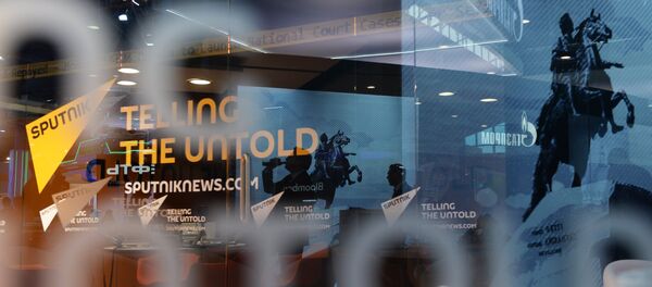 Štand Sputnjika na ekonomskom forumu u Sankt Peterburgu - Sputnik Srbija