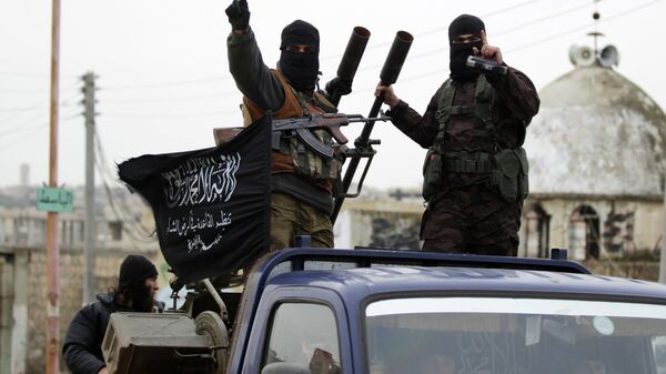 Članovi Al Kaide Nusra fronta u južnom selu blizu Idliba - Sputnik Srbija