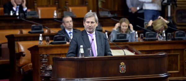 Комесар ЕУ за проширење и политику суседства Јоханес Хан - Sputnik Србија