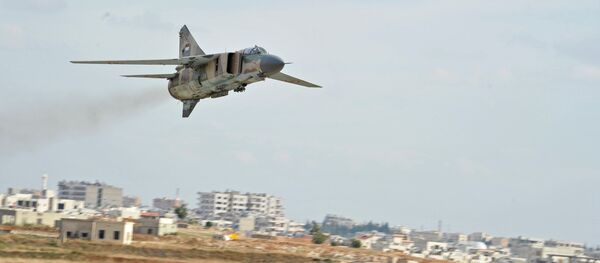 MIG-23, avion sirijske avijacije na aerodromu Hama u blizini grada Hame - Sputnik Srbija