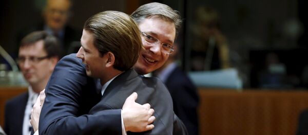 Aleksandar Vučić i Sebastijan Kurc - Sputnik Srbija