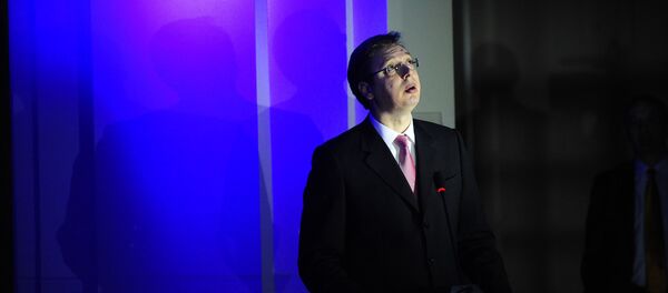 Aleksandar Vučić na prijemu povodom otvaranja pregovaračkih poglavlja sa EU. - Sputnik Srbija