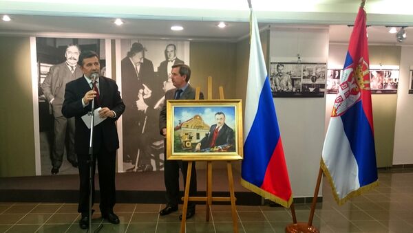 Ambasador Srbije u Rusiji Slavenko Terzić na izložbi u Solženjicinom domu - Sputnik Srbija