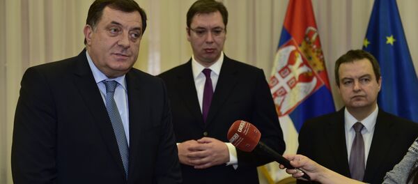 Milorad Dodik, Aleksandar Vučić i Ivica Dačić - Sputnik Srbija