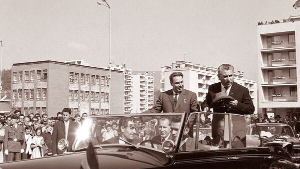 Leonid Brežnjev i Aleksandar Ranković u Velenju 1962. - Sputnik Srbija