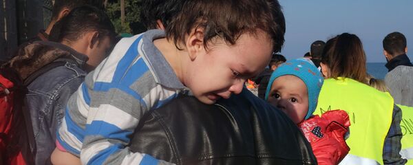 Migraniti iz Sirije u na grčkom ostrvu Lezbos - Sputnik Srbija