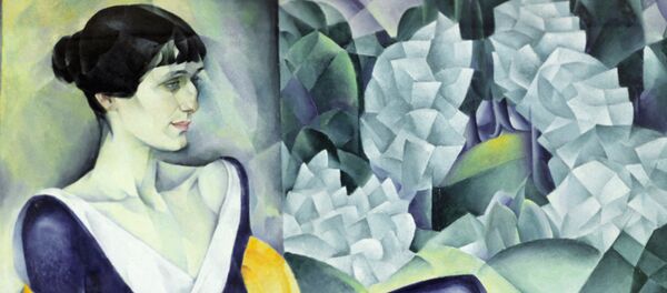 Репродукция картины Портрет Анны Ахматовой - Sputnik Србија