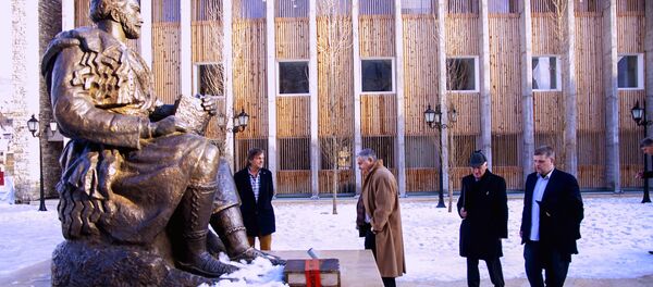 Споменик Његошу у Андрићграду Споменик Његошу у Андрићграду - Sputnik Србија