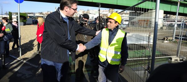 Aleksandar Vučić obilazi radove u Beogradu na vodi Aleksandar Vučić obilazi radove u Beogradu na vodi - Sputnik Srbija