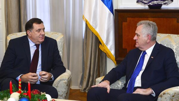 Predsednik Republike Srpske Milorad Dodik i predsednik Srbije Tomislav Nikolić - Sputnik Srbija