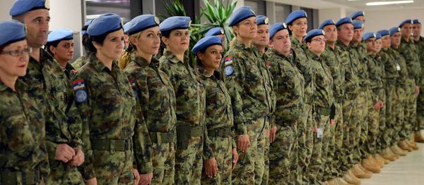 Припадници Војске Србије по повратку из Централноафричке Републике - Sputnik Србија