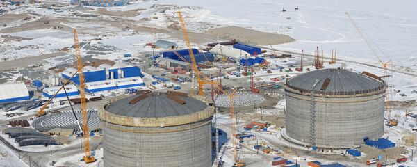 Изградња фабрике за производњу течног гаса на Јамалу Изградња фабрике за производњу течног гаса на Јамалу - Sputnik Србија