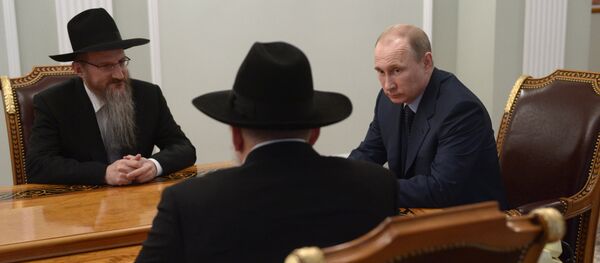 Ruski predsednik Vladimir Putin sa predstavnicima Evropskog jevrejskog kongresa - Sputnik Srbija