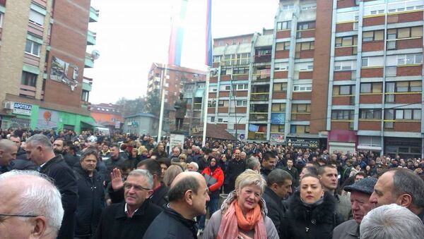 Protest u Kosovskoj Mitrovici - Sputnik Srbija