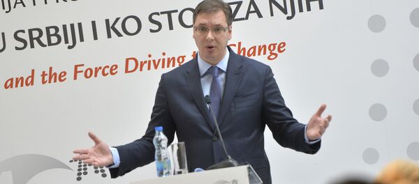 Александар Вучић се обраћа учесницима конференције НАЛЕД-а Александар Вучић се обраћа учесницима конференције НАЛЕД-а - Sputnik Србија